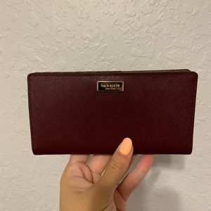Kate Spade Wallet in Burgundy - Never Used